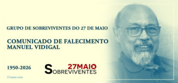 Comunicado de Falecimento - Manuel Vidigal