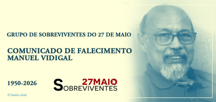 Comunicado de Falecimento - Manuel Vidigal